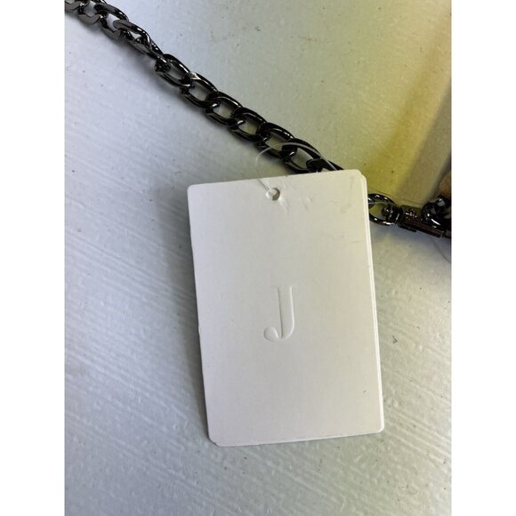 J Bag Adjustable Clutch Crossbody Detachable Metal Strap Tan Foldover - Picture 3 of 13